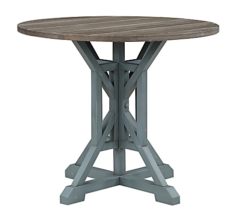 Coast to Coast Wharf Dining Table, 36"H x 42"W x 42"D, Bar Harbor Blue