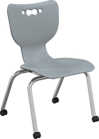 MooreCo Hierarchy No Arms Casters Chair, Gray