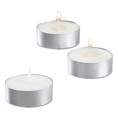 Sterno® Tealight Candles, 1/2", White, 50 Candles Per