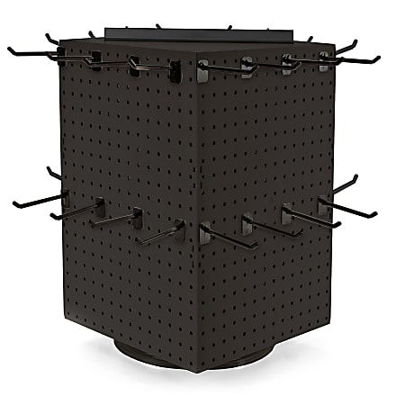 Azar Displays 4-Sided Revolving Pegboard Display With Hooks, 21