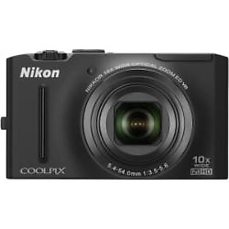 Nikon Coolpix S8100 12.1 Megapixel Compact Camera - 5.40 mm-54 mm - Black
