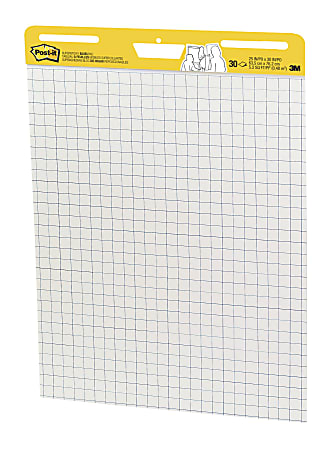 Post it Super Sticky Easel Pad With 1 Grid Lines 25 x 30 White Pad Of 30  Sheets - Office Depot