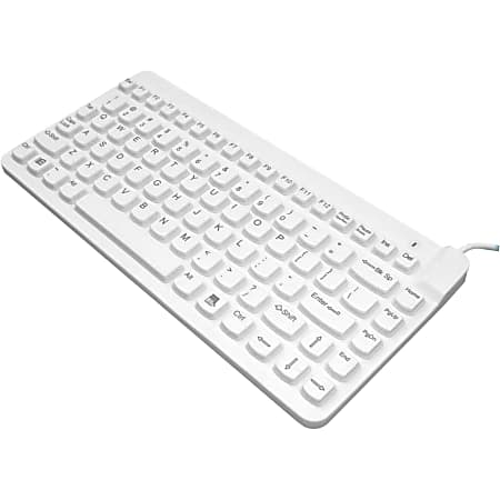 Man & Machine Premium Waterproof Disinfectable Silent 12" Keyboard - Cable Connectivity - USB Interface - SCLPBKLW5