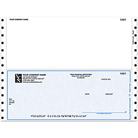 Custom Continuous Multipurpose Voucher Checks For DACEASY®, 9 1/2" x 7", 3-Part, Box Of 250