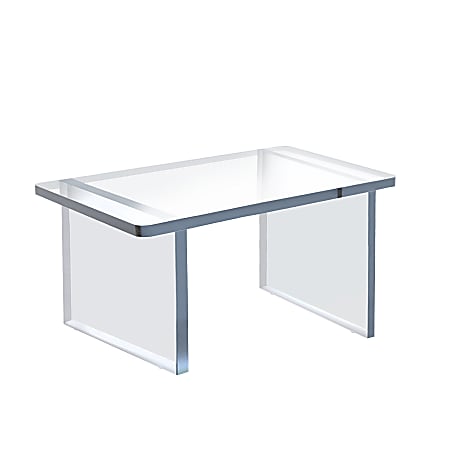 Azar Displays Thick Deluxe Acrylic Riser With Bumpers, 7"H x 11-3/4"W x 7-3/4"D, Clear