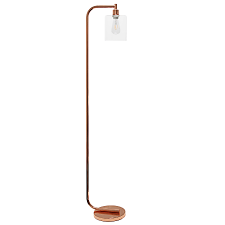Simple Designs Antique-Style Industrial Iron Lantern Floor Lamp,