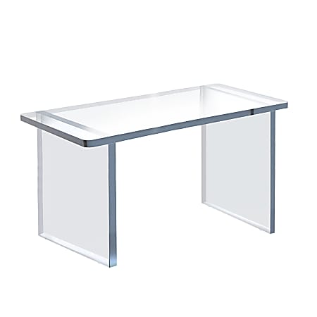 Azar Displays Thick Deluxe Acrylic Riser With Bumpers, 12"H x 22"W x 10"D, Clear