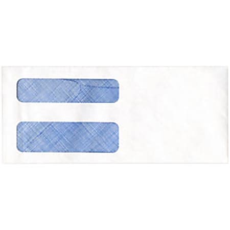 Custom CE05AJ Tinted Double Window Envelopes, Regular Gummed, 3 3/4" x 8 7/8", Box Of 250