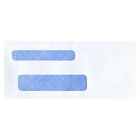 Custom CE15149SJ Tinted Self-Seal Double Window Envelopes, 3 3/4" x 8 5/8", Box Of 250