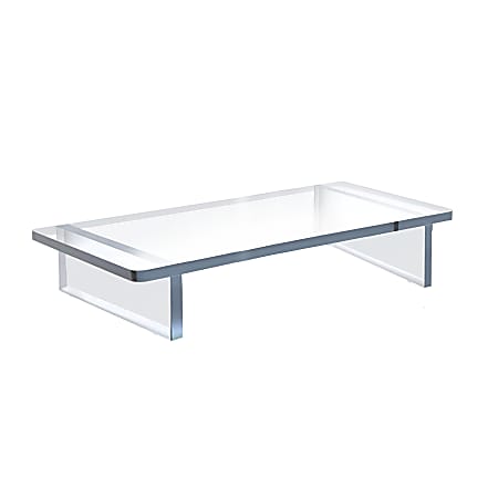 Azar Displays Thick Deluxe Acrylic Riser With Bumpers 3 H x 22 W x 10 D ...
