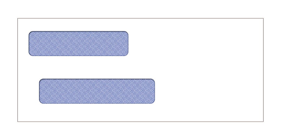 Custom CE17J Tinted Double Window Envelopes, Regular Gummed, 3 7/8" x 8 7/8", Box Of 250