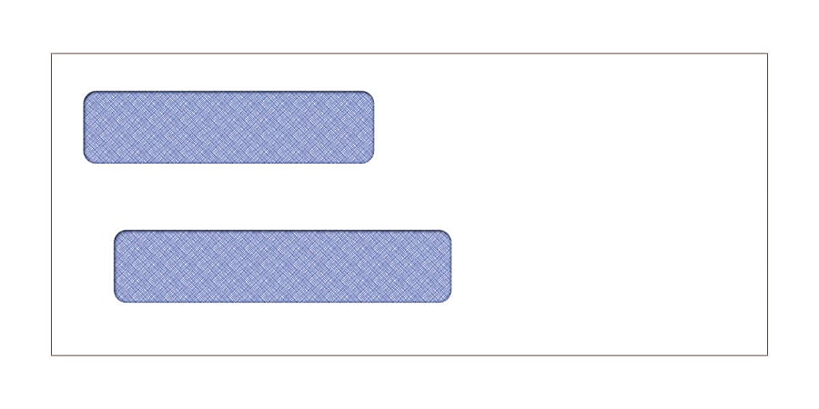 Custom Tinted Self-Seal Double Window Envelopes, 3 7/8" x 8 7/8", Box Of 250