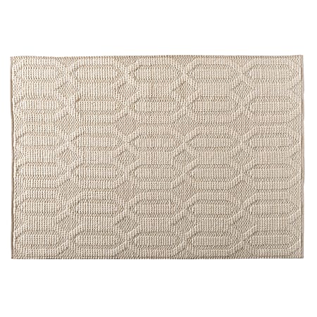 Baxton Studio Murray Handwoven Wool Area Rug, 5-1/4' x 7-1/2', Ivory