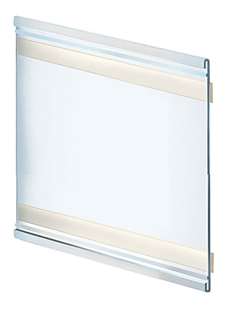 Azar Displays Adhesive-Back Acrylic Nameplate Holders, 7"H x 8-1/2"W x 1/4"D, Clear, Pack Of 10 Holders