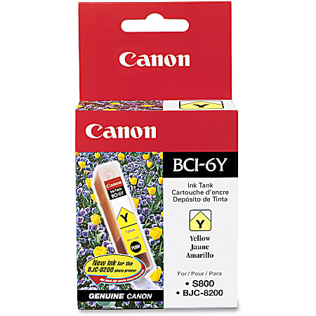 Canon® BCI-6Y Yellow Ink Tank, 4708A003