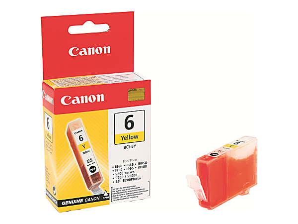 Canon&reg; BCI-6Y Yellow Ink Tank, 4708A003