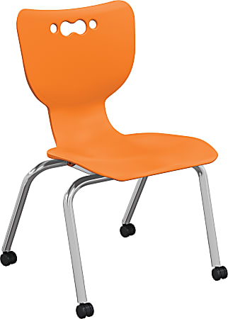 MooreCo Hierarchy No Arms Casters Chair, Orange