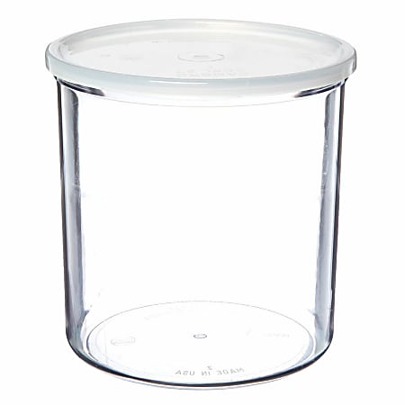 Cambro 1.2 Qt. Black Round Polypropylene Crock with Lid