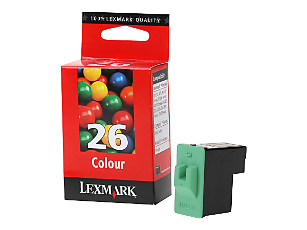 Lexmark Cartridge No. 26 - Yellow, cyan, magenta - original - ink cartridge - for Lexmark i3, X1140, X1250, X1280, X1290, X2240, Z24, Z511, Z604, Z614, Z640, Z645, Z647