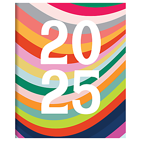 2025 TF Publishing Large Monthly Planner, 6-1/2” x 11”, Color Swoops, January To December