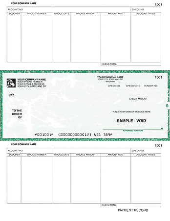 Custom Laser Accounts Payable Checks For RealWorld®, 8 1/2" x 11", 2-Part, Box Of 250