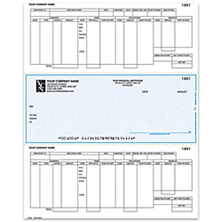 Custom Laser Payroll Checks For Dynamics®/Great Plains®/Microsoft®, 8 1/2" x 11", 2-Part, Box Of 250