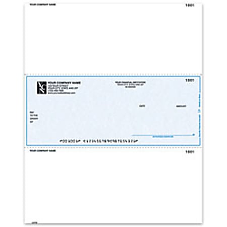 Custom Laser Multipurpose Voucher Checks, Checks For One Write Plus® / MAS90 / MAS200 / MAS500®, 8 1/2" x 11", 2-Part, Box Of 250