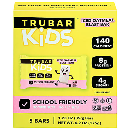 TruBar KiDS Protein Bars, Iced Oatmeal Blast, 1.23 Oz, Total Qty 30