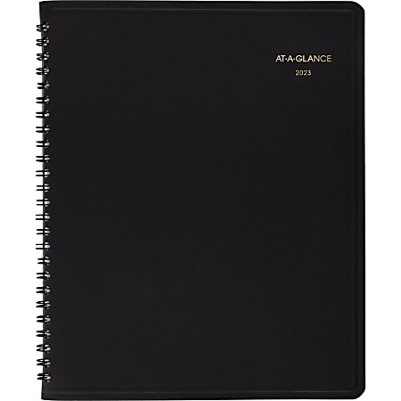 AT-A-GLANCE 2023 RY Monthly Planner, Black, Large, 8" x 10"