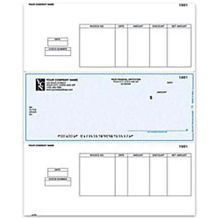 Laser Accounts Payable Checks For Sage Peachtree®, 8 1/2" x 11", Box Of 250, AP94, Middle Voucher