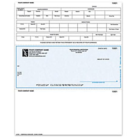 Laser Accounts Payable Checks For Sage Peachtree®, 8 1/2" x 11", Box Of 250, CP02, Middle Voucher