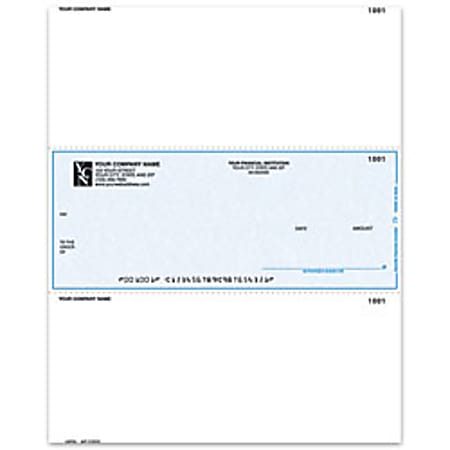 Laser Multipurpose Voucher Checks For Sage Peachtree®, 8 1/2" x 11", Box Of 250, MP24, Middle Voucher