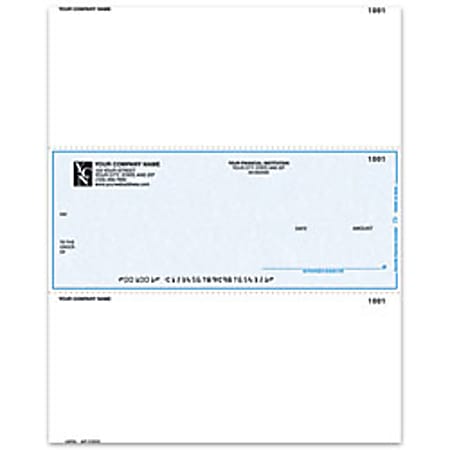 Laser Multipurpose Voucher Checks For Sage Peachtree&reg;, 8 1/2" x 11", Box Of 250, MP24, Middle Voucher