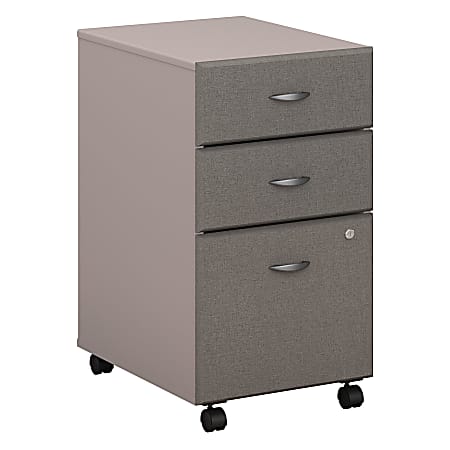 Bush Business Furniture Office Advantage 3 Drawer Mobile File Cabinet, Pewter/Pewter, Standard Delivery