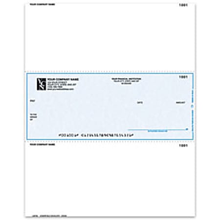 Custom Laser Multipurpose Voucher Checks For Sage Peachtree®, Parsons®, Champion Business Systems®, 8 1/2" x 11", Box Of 250