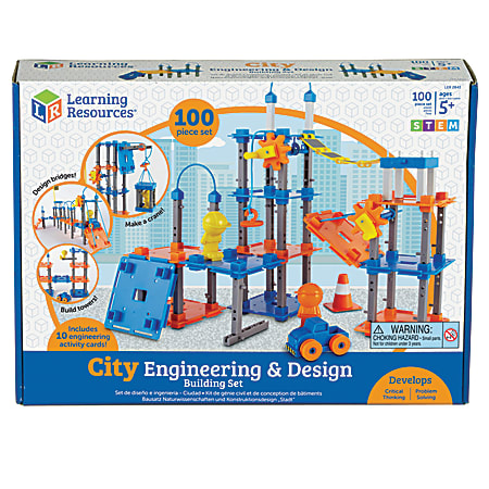 Learning Resources City Engineering & Design 100-Piece STEM Building Set