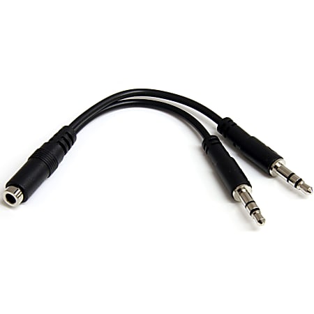 Adaptateur prise double jack 3.5mm - Cable