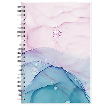 2024-2025 Blue Sky Weekly/Monthly Planning Calendar, 5" x 8", July To June, Sonic Frosted, 146924