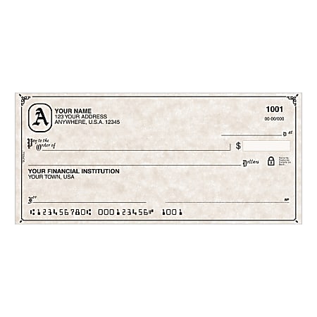 Personal Wallet Checks, 6" x 2 3/4", Singles, Scroll, Box Of 120