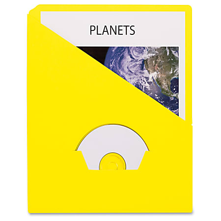 Pendaflex Slash Pocket Project Folders - Letter - 8 1/2" x 11" Sheet Size - 11 pt. Folder Thickness - Yellow - 25 / Pack