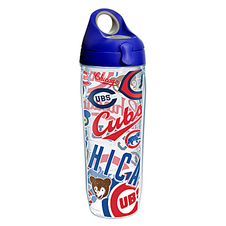 Tervis MLB All-Over Water Bottle With Lid, 24 Oz, Chicago Cubs