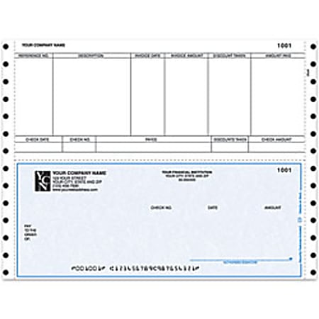 Custom Continuous Accounts Payable Checks For Aatrix®, 9 1/2" x 7", Box Of 250