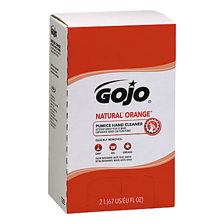 GOJO Natural Orange Lotion Hand Pumice Soap Citrus Scent 67 Oz Carton Of 4  Bottles - Office Depot