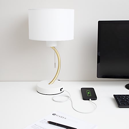 Desk lamp with hot sale charging port