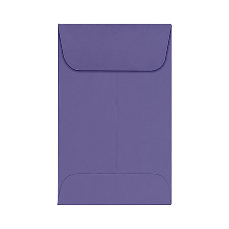 LUX Coin Envelopes, #1, Gummed Seal, Wisteria, Pack Of 250