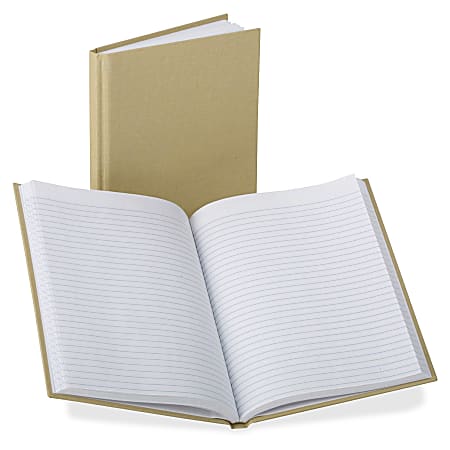 Pendaflex Bound Memo Book - 96 Sheets - Sewn - 16 lb Basis Weight - 5 7/8" x 9" - White Paper - Tan Cover - Hard Cover - 1Each