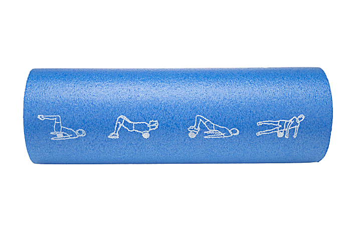 Mind Reader Round High-Density Foam Roller, 17-3/4", Blue