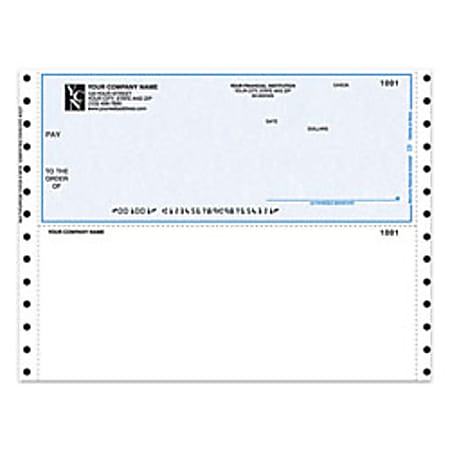 Custom Continuous Multipurpose Voucher Checks For CYMA®, 9 1/2" x 7", 2-Part, Box Of 250