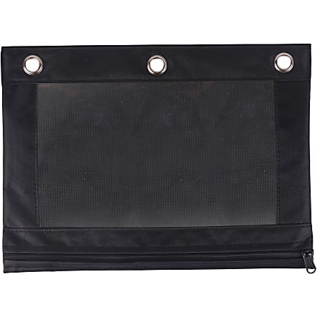 Binder Pencil Pouch, 10 x 7.38, Black/Clear - BOSS Office and Computer  Products
