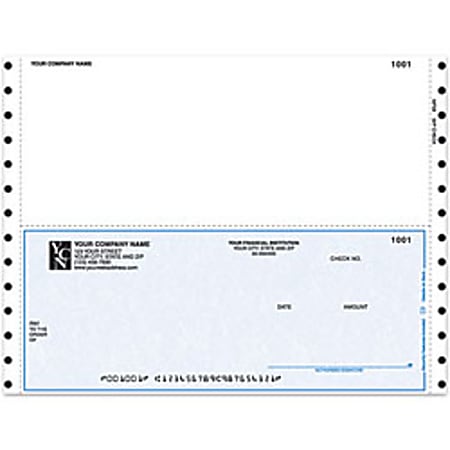 Custom Continuous Multipurpose Voucher Checks For DACEASY®, 9 1/2" x 7", 2-Part, Box Of 250